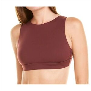 NWT Vitamin A Maia Noelle BioSculpt Swim Top in Burgundy Red